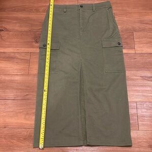 Jason Wu Green Cargo Pants High-Waisted Cotton
